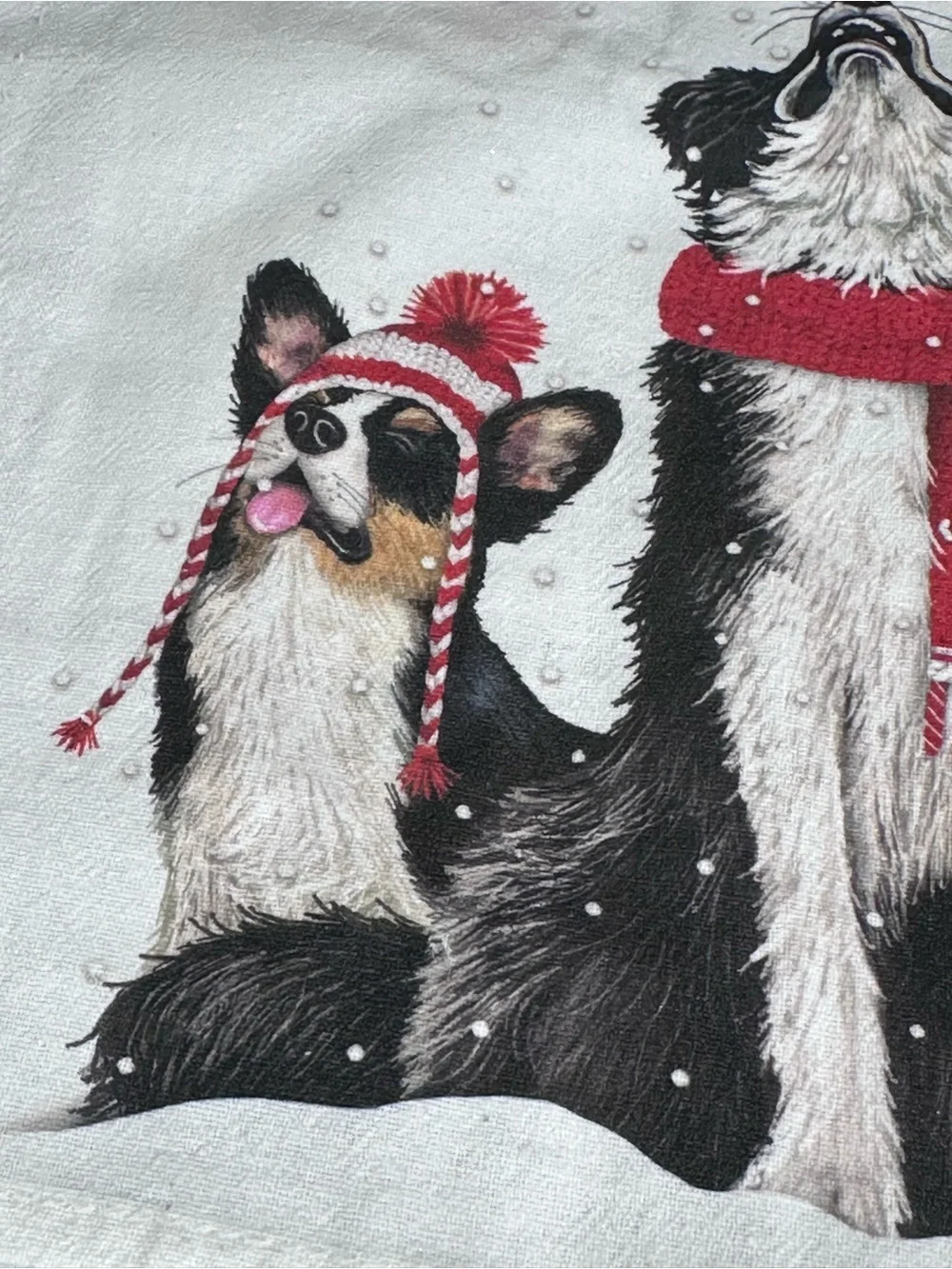 Joyful Pets Holiday Christmas Tea Towel 28x28